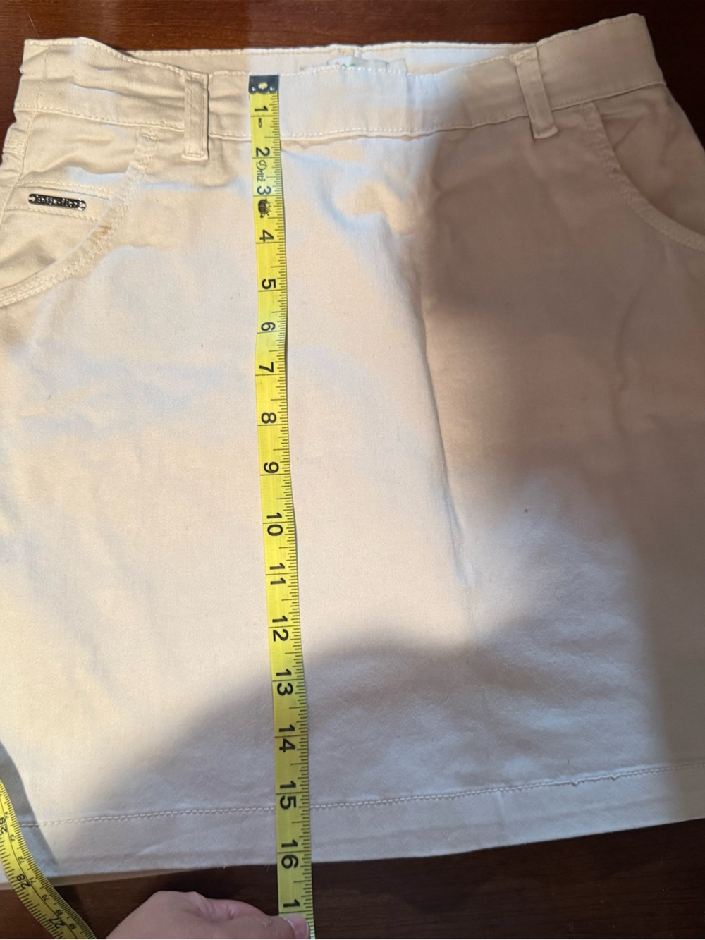 Classic Cream Flat-Front Women's Skirt - Clean Everyday Style